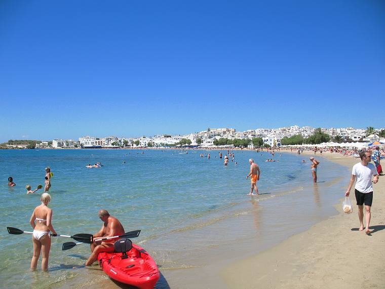 Saint George Beach in Naxos Town